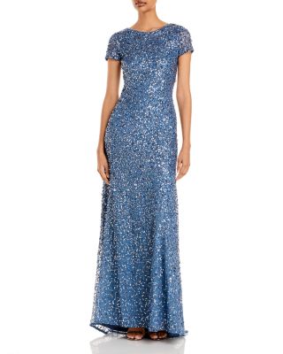 Adrianna Papell Sequined Cap Sleeve ...